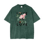 Rose Acid Wash Oversize T-Shirt