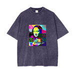 Mona Lisa Acid Wash Oversize T-Shirt