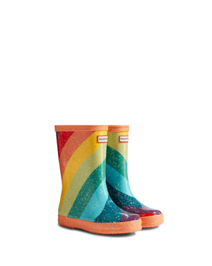 HUNTER FIRST STRIPE GLITTER RAIN BOOTS (PRE-SCHOOL)