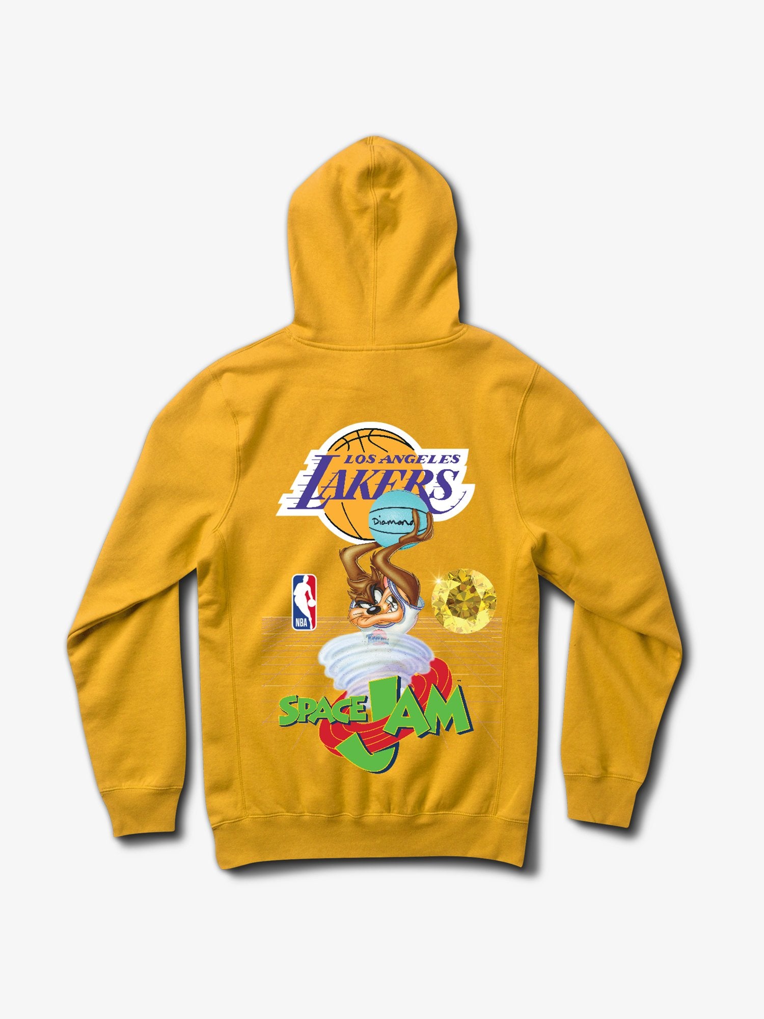 DIAMOND X SPACE JAM LOS ANGELES LAKERS HOODIE - GOLD