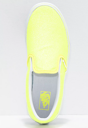 VANS CLASSIC SLIP ON "NEON GLITTER" (GRADE SCHOOL)