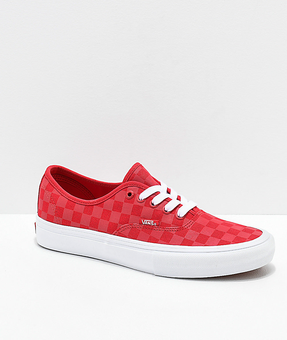 Vans Authentic Pro Reflect Red Skate Shoes