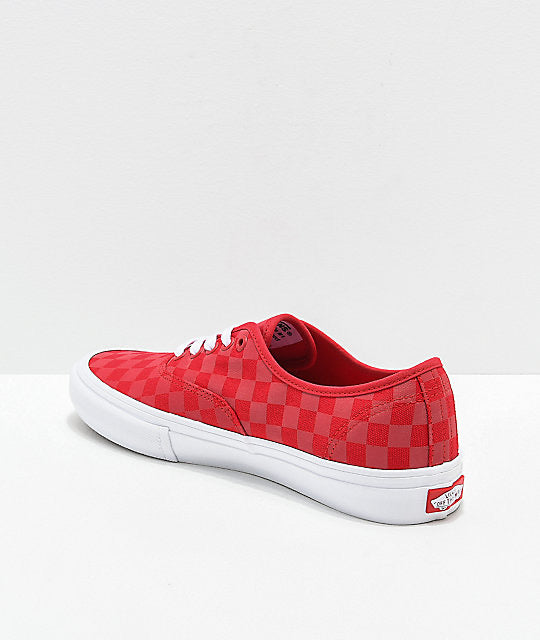 Vans Authentic Pro Reflect Red Skate Shoes